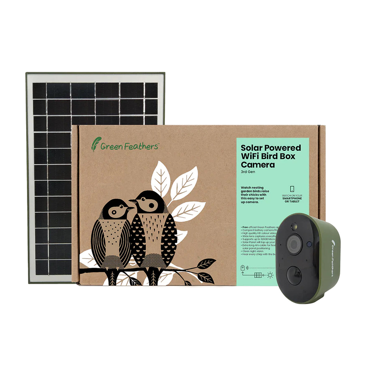 green feathers wifi bird box camera