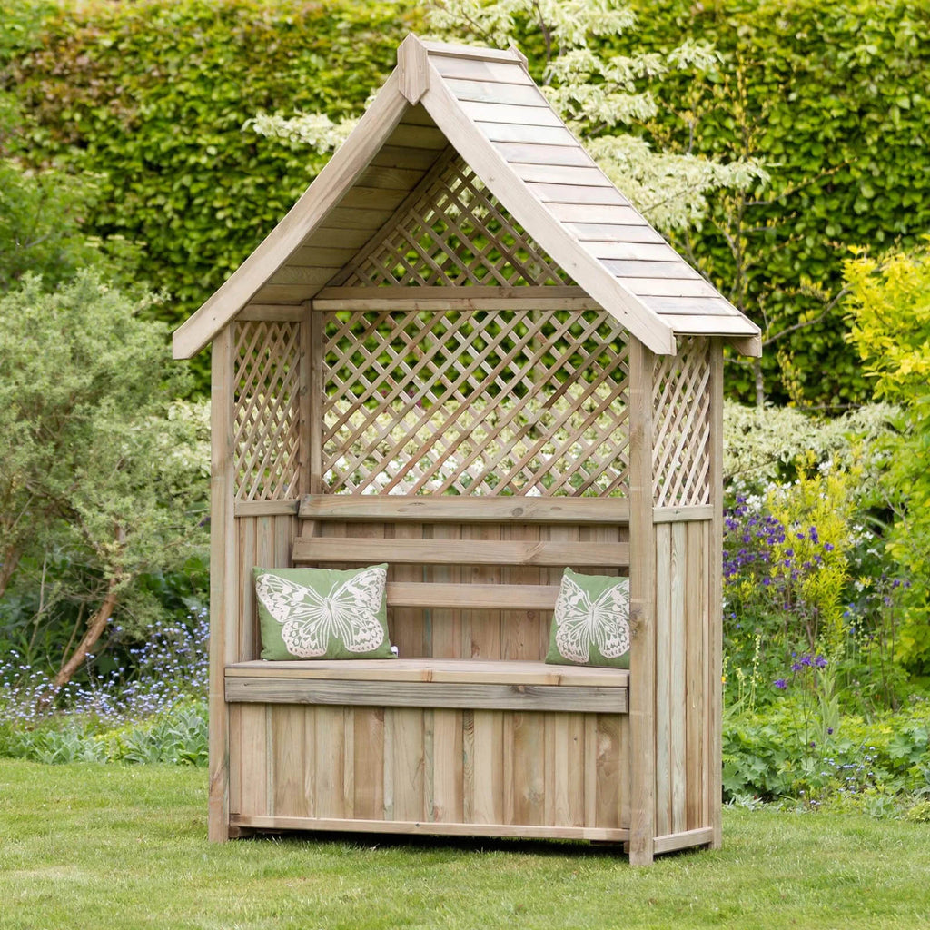 Wooden garden arbour for sales