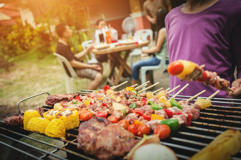 bbq food party summer grilling meat british weather shelter