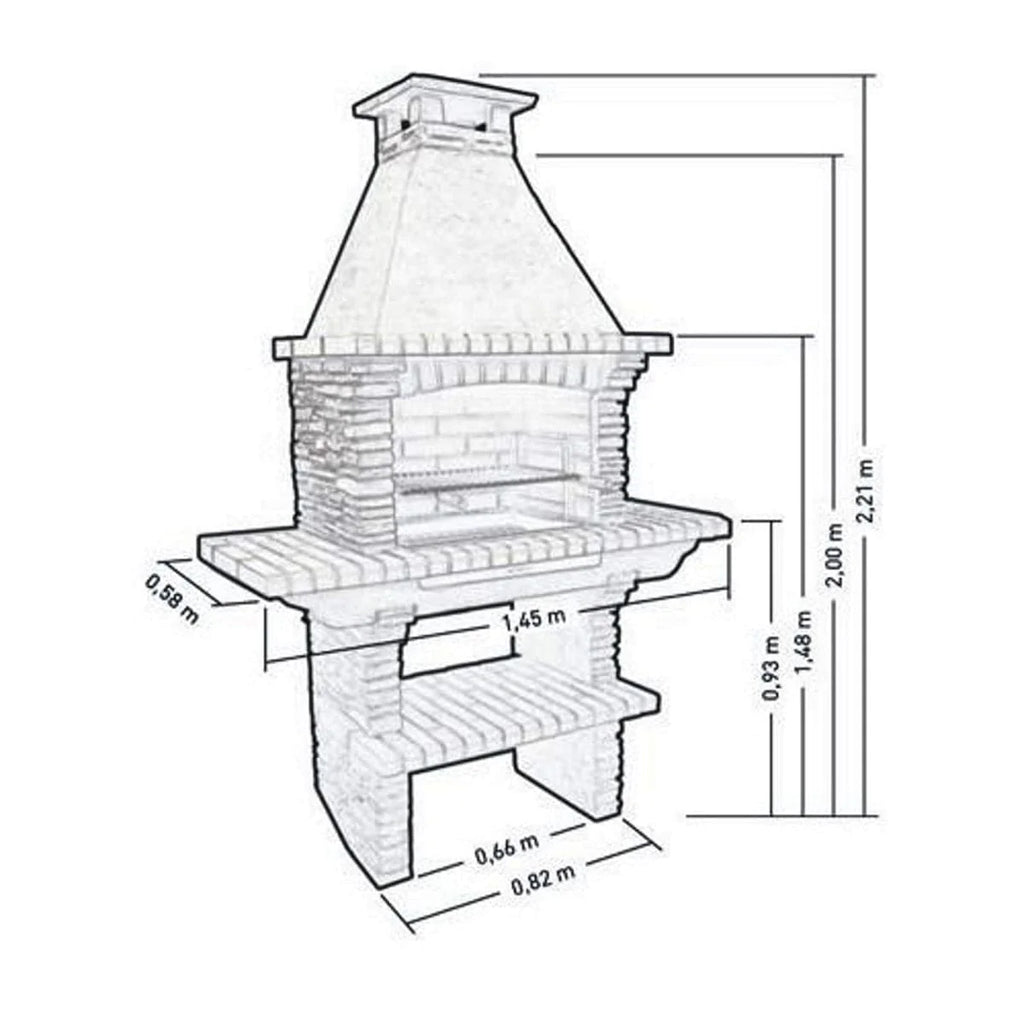 more about this outdoor brick built BBQ