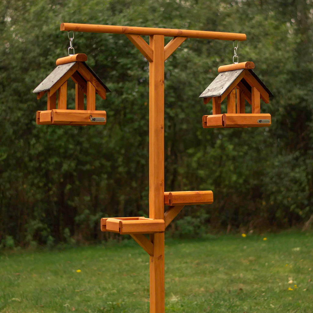 Wooden bird feeding stations made of Timber