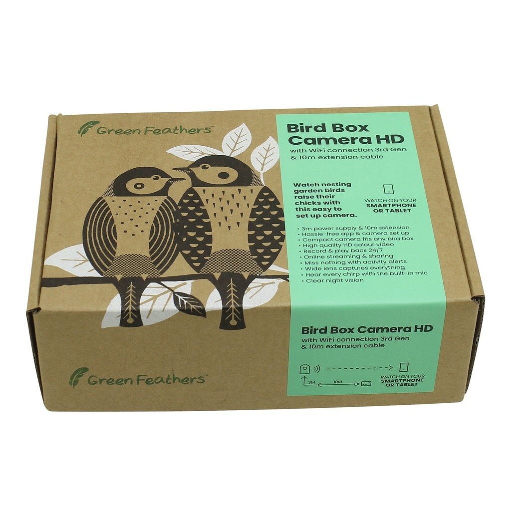 Green Feathers WiFi Bird Box Camera (3rd Gen) - Main Image