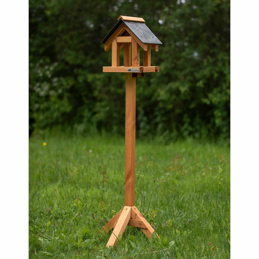 Riverside Woodcraft Windermere Slate Roof Bird Table